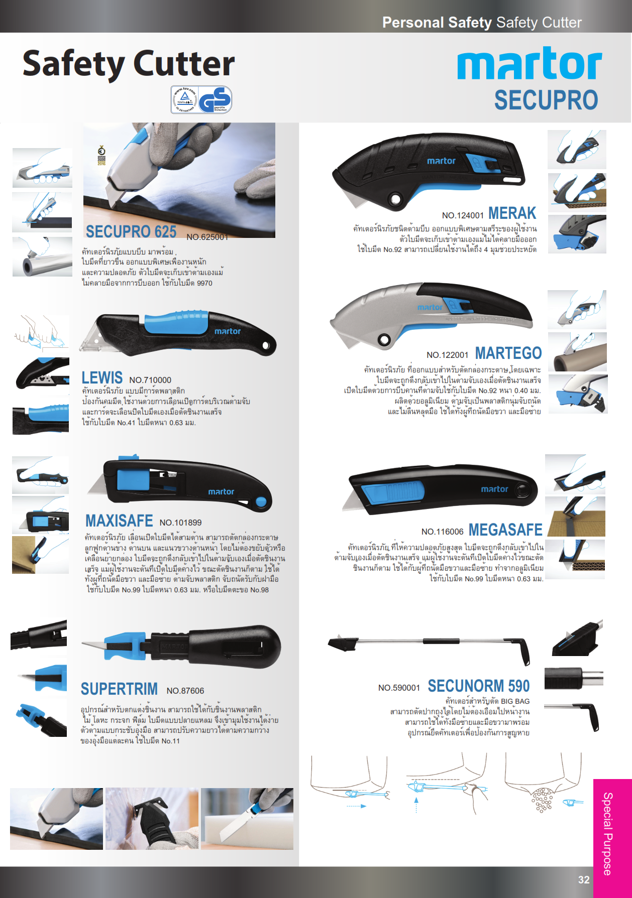 Safety Cutter Martor Secupro คัตเตอร์เซฟตี้ ปี2561